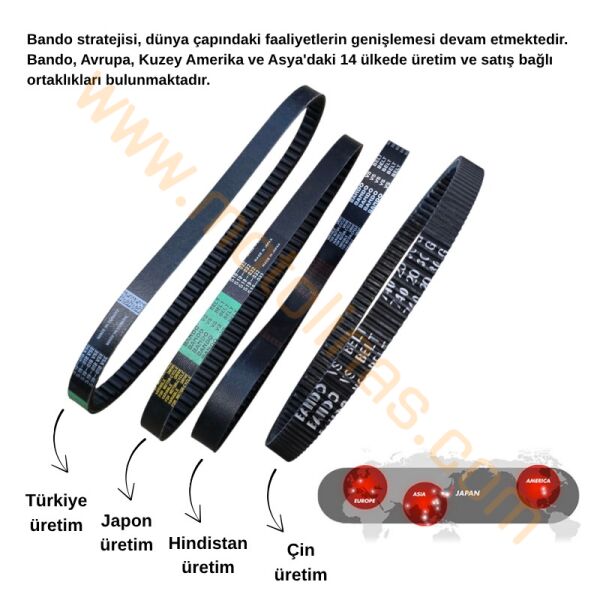 Honda Kinetic Nh100 Kayış Bando Japon Üretim, Kinetic  Uyumlu V Kayışı