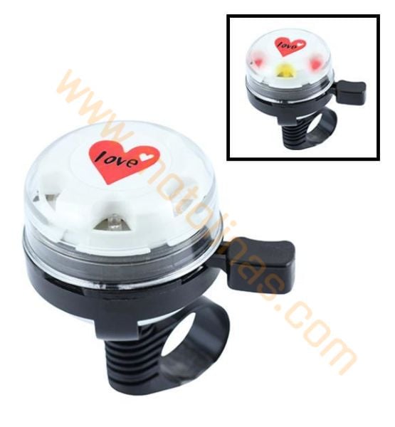 Bisiklet Zil - Led Işıklı, Pilli, YWS-368, Tayvan malı, Çocuk bisiklet zili ışıklı