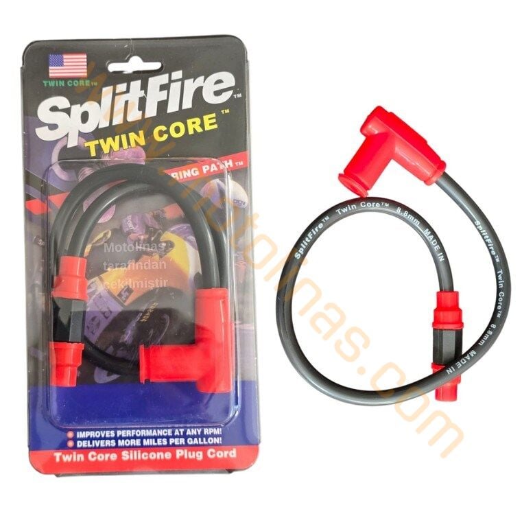 Buji Kablosu Ve Buji Başlığı 53cm  8.8mm Çift Kablo [siyah] - Modifiye