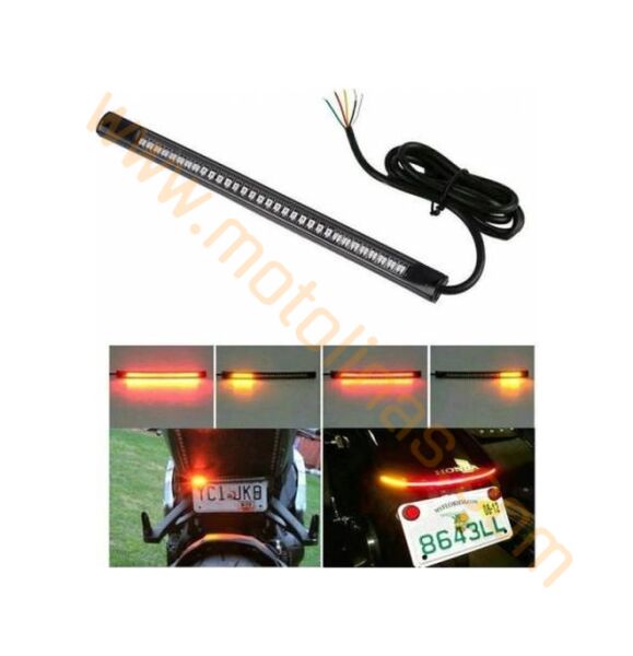 Motorsiklet Sinyal Stop Plaka Fren Lambası Esnek Şerit Led