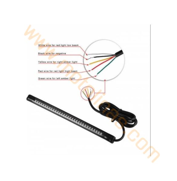 Motorsiklet Sinyal Stop Plaka Fren Lambası Esnek Şerit Led