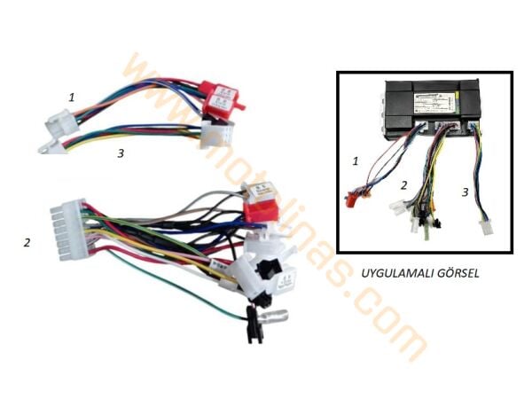 Elektrikli Bisiklet Akıllı Beyin Kablo Soket Seti