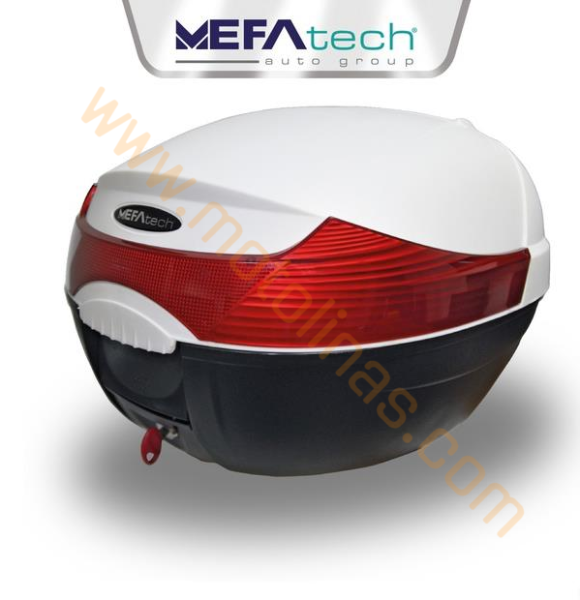 MEFATECH MOTOSİKLET ÇANTASI 33 LİTRE - BEYAZ