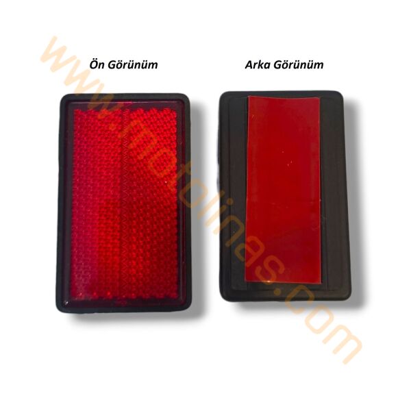 Motosiklet Ön Amortisör İçi Reflektör Kırmızı 2’li Set | Güçlü Yapışkanlı