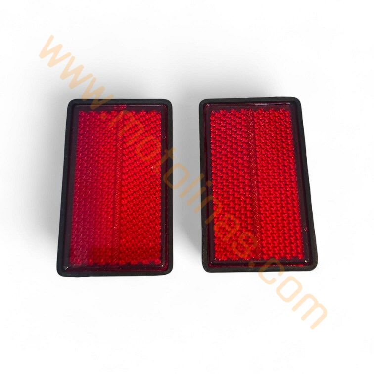 Motosiklet Ön Amortisör İçi Reflektör Kırmızı 2’li Set | Güçlü Yapışkanlı