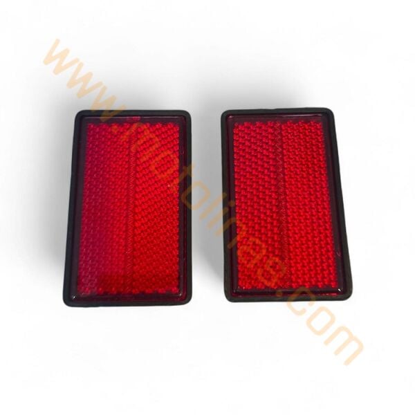 Motosiklet Ön Amortisör İçi Reflektör Kırmızı 2’li Set | Güçlü Yapışkanlı