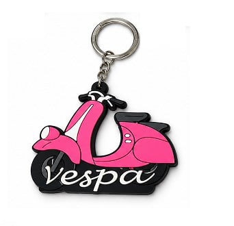 Vespa Piaggio Uyumlu 3D Silikon Motosiklet Anahtarlık