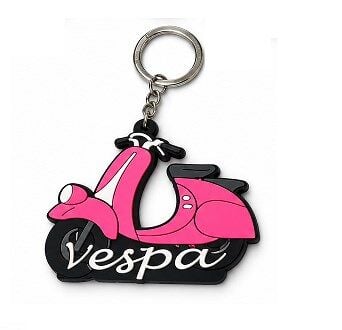 Vespa Piaggio Uyumlu 3D Silikon Motosiklet Anahtarlık