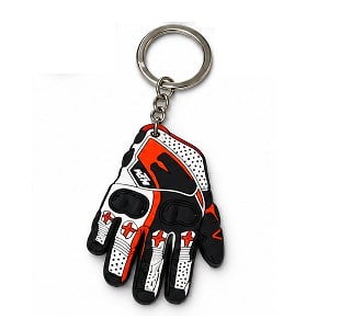 Ktm Eldiven Tasarım 3D Silikon Motosiklet Anahtarlık Büyük Boy