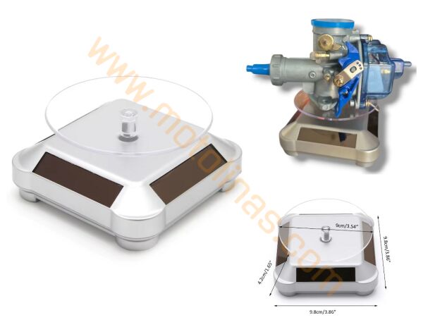 GÜNEŞ ENERJİSİ İLE DÖNEN ÜRÜN TEŞHİR STANDI 9 CM - UNİVERSAL