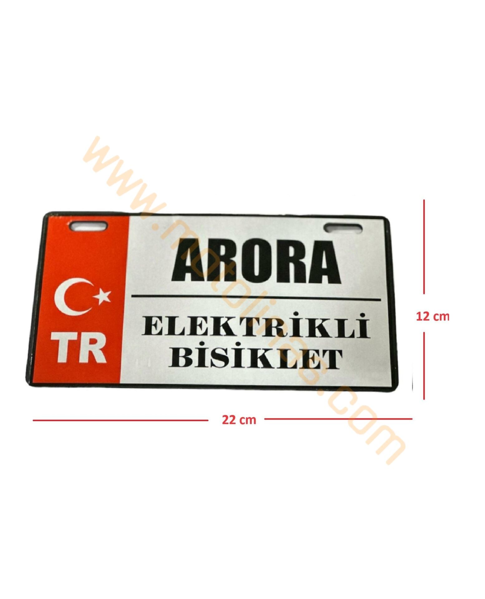 ELEKTRİKLİ BİSİKLET PLAKALIK ARORA YAZILI ÖZEL MODEL TRAFİK KABULLU
