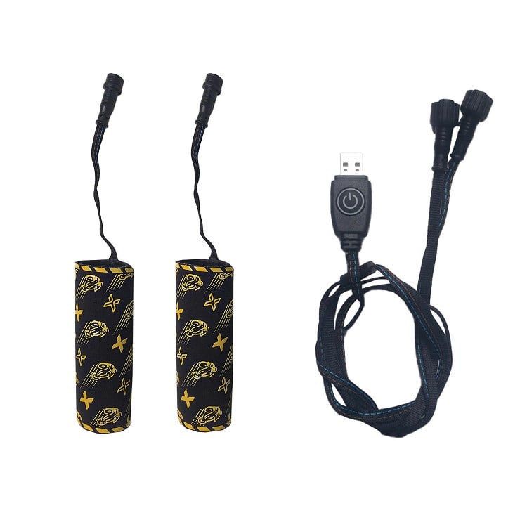Motosiklet 5 Kademeli USB Isıtmalı Elcik Pedi Seti Takım Universal