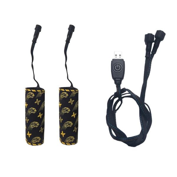Motosiklet 5 Kademeli USB Isıtmalı Elcik Pedi Seti Takım Universal