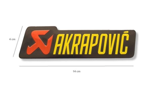 Sticker [metal] Egsoz Etiketi Akrapovic Yatay - Universal