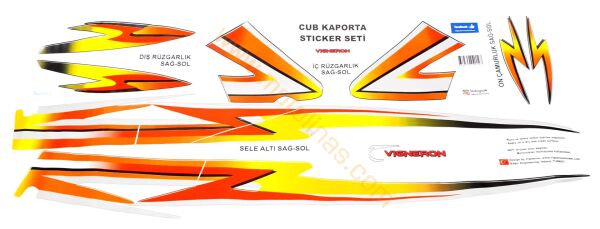 STİCKER SETİ FULL [YAZISIZ] - MONDİAL KH100