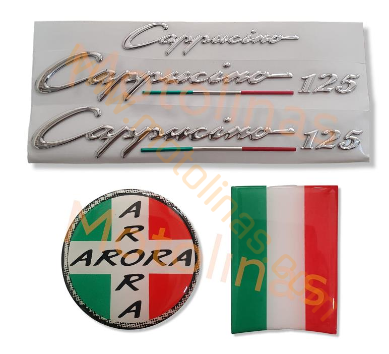 Arora Cappucino 125cc Sticker Seti , Kabartmalı, Cappucıno etiket seti 125cc