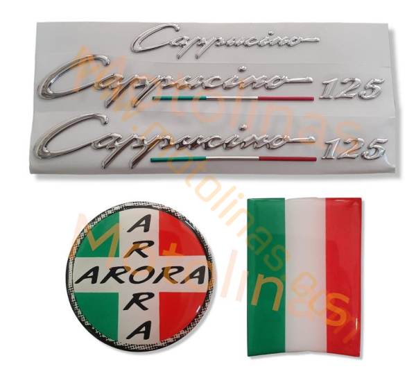 Arora Cappucino 125cc Sticker Seti , Kabartmalı, Cappucıno etiket seti 125cc