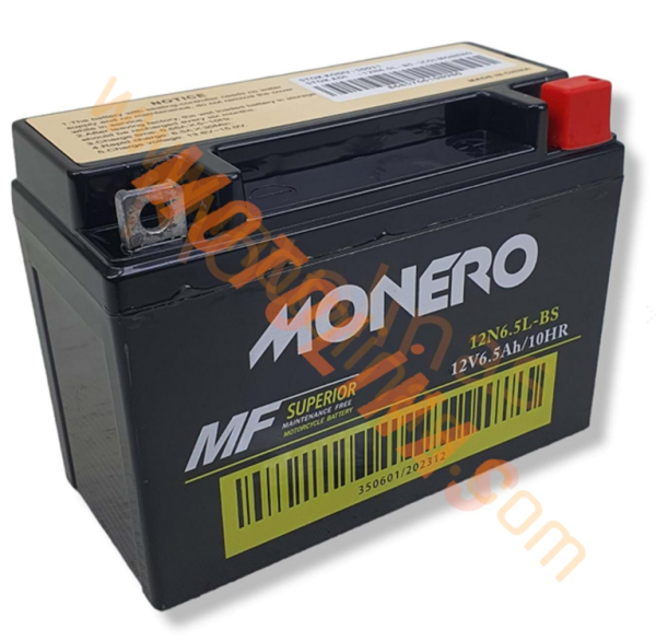 Monero Motosiklet Aküsü 12v 6.5a CG Serisi Uyumlu Kuba - Asya - Mondial