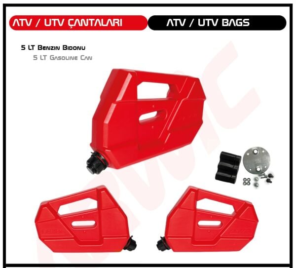 ATV, UTV BENZİN BİDONU + BAĞLANTI APARATI 5 LİTRE ADET FİYAT