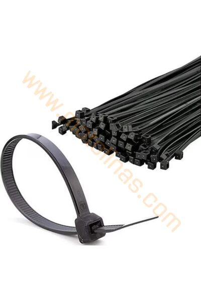 Kaplo Bağlama Plastik Kelepçe Çırt Kelepçe 3.6 X 300mm Siyah - 100 Adet