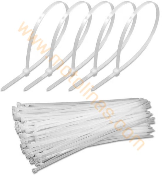 Kaplo Bağlama Plastik Kelepçe Çırt Kelepçe 4,8 X 380mm beyaz - 100 Adet