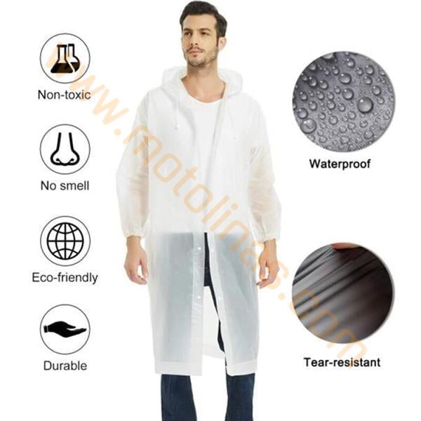 Bisiklet Motosiklet Yağmurluk Şeffaf Kalın