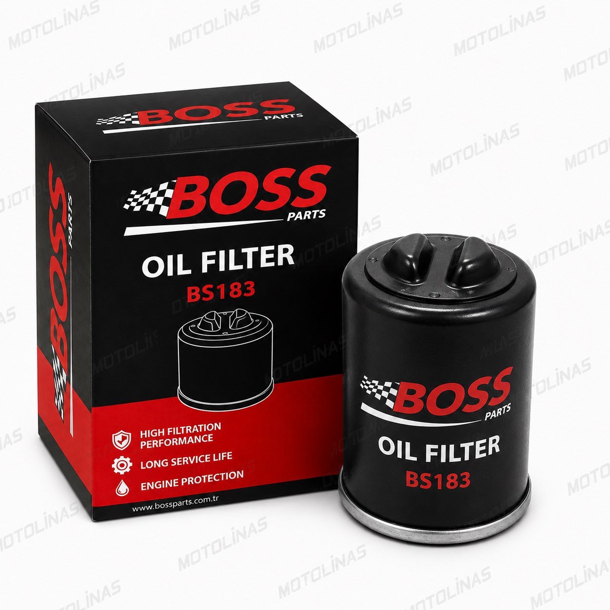 Piaggio MP3 LT 300 2010-2017 Yağ Filtresi BS183 Metal Yağ Filtresi BOSS