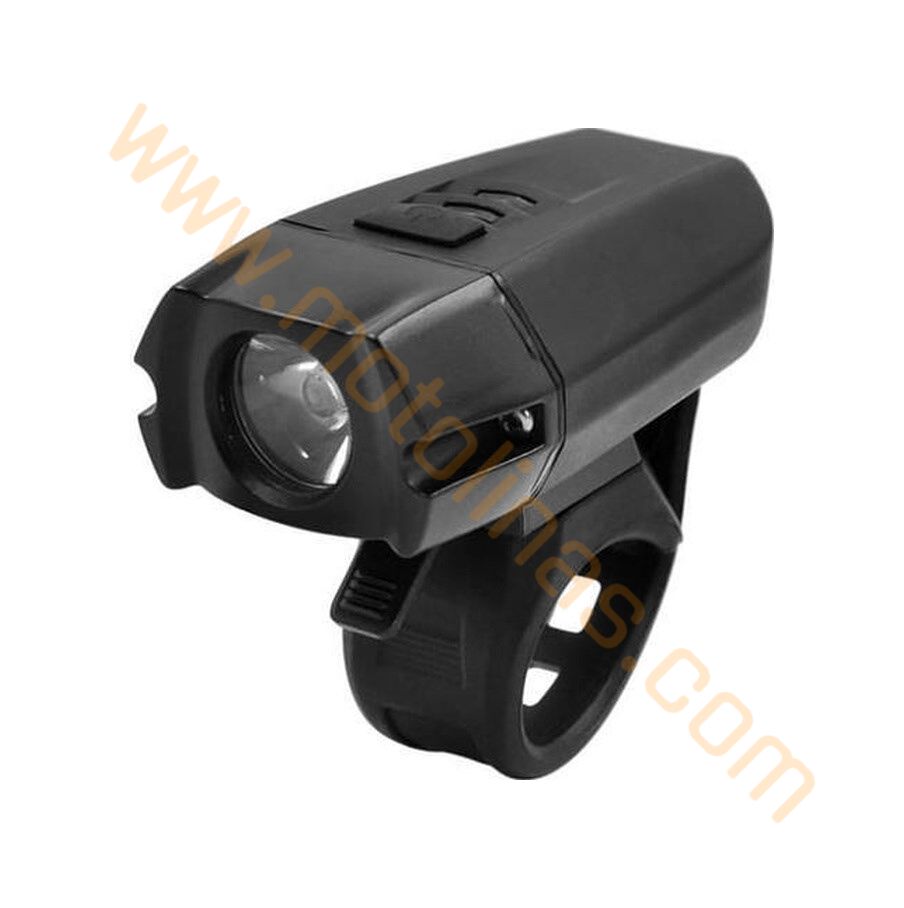 BİSİKLET ÖN FAR SİYAH USB ŞARJLI 400 LÜMEN, BEYAZ LED MODLU, BİSİKLET AYDINLATMA