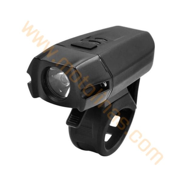 BİSİKLET ÖN FAR SİYAH USB ŞARJLI 400 LÜMEN, BEYAZ LED MODLU, BİSİKLET AYDINLATMA