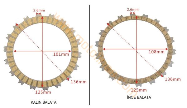 CBR250R DEBRİYAJ BALATASI A KALİTE, HONDA CBR250 DEBRİYAJ BALATASI