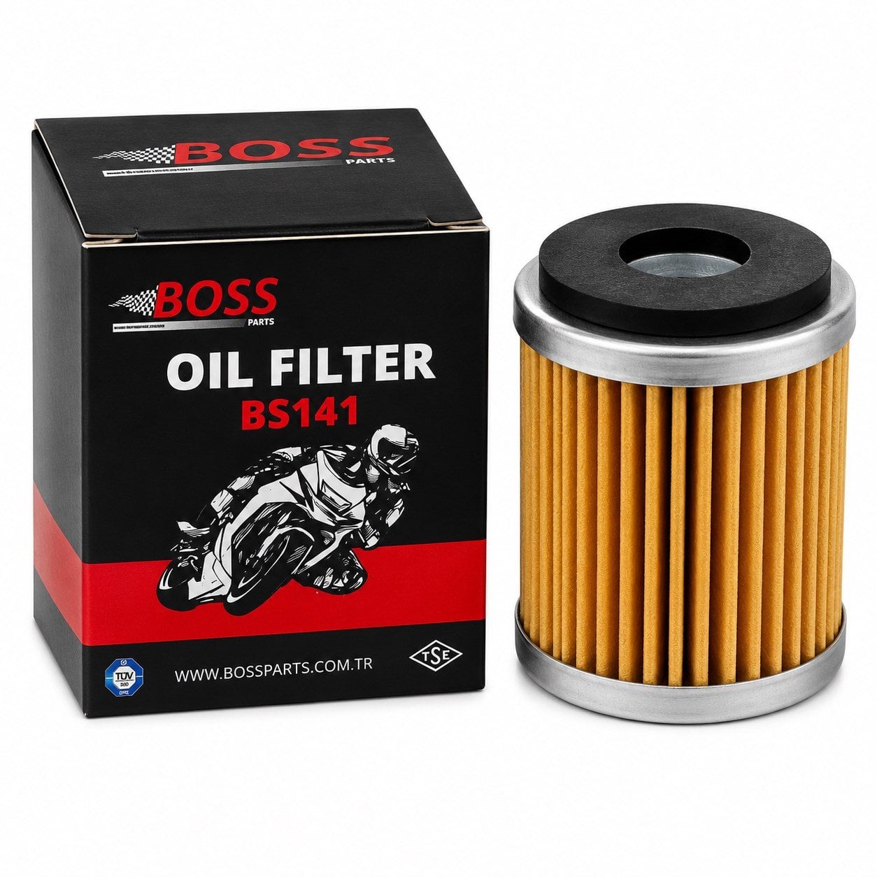 Yamaha WR250F 2003-2008 Yağ Filtresi BS141 Kağıt Yağ Filtresi BOSS