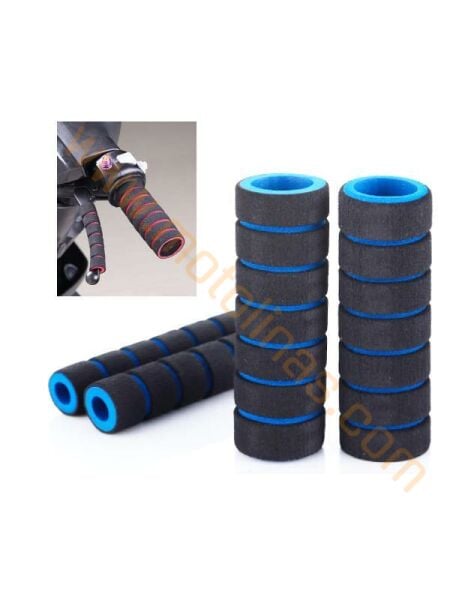 MOTOSİKLET ELCİK SÜNGERİ + MANET SÜNGERİ 4'Lü SET MAVİ