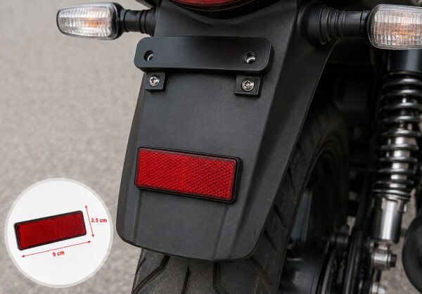ÇAMURLUK REFLEKTÖR DİKDÖRTGEN KIRMIZI ( ADET ) - MOTOSİKLET EBIKE