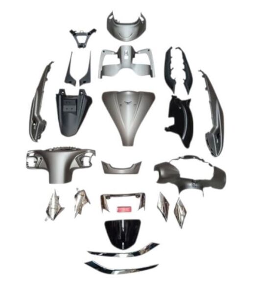 TVS Jupiter 125 Kaporta Seti Gri Full Set OEM Kalite Komple Grenaj Takımı