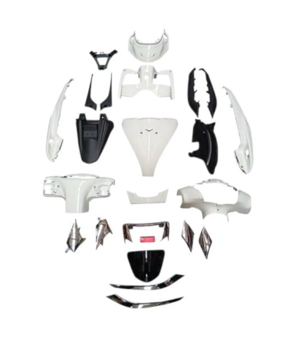 TVS Jupiter 125 Kaporta Seti Beyaz Full Set OEM Kalite Komple Grenaj Takımı