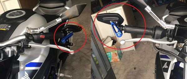 Motosiklet Gidon Aynası Takım Gold - Universal, Motosiklet Modifiye Ayna