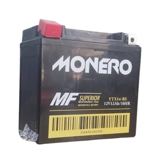 12 VOLT 12AH YTX14-BS [151*87*145] DİK AKÜ - MONERO