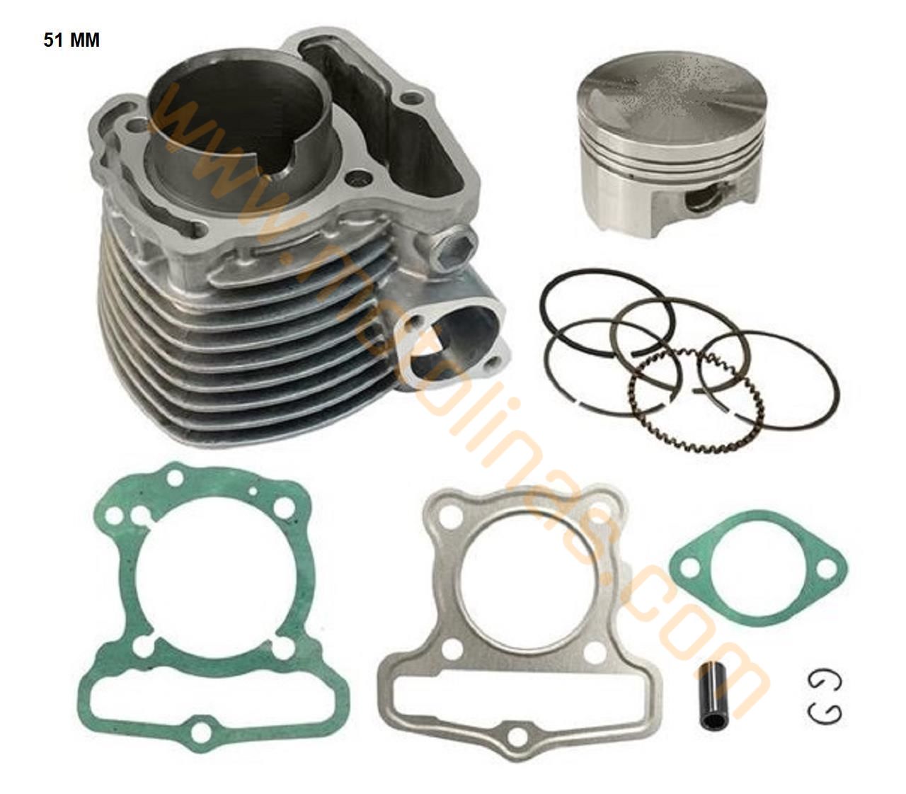 HONDA DİO SİLİNDİR SETİ MODİFİYE 51mm, DİO SİLİNDİR SETİ A KALİTE