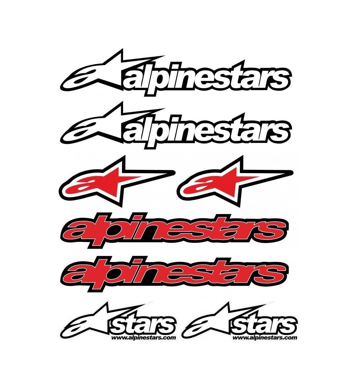 ALPİNESTARS 8 PARÇA STİCKER,ETİKET, MOTOSİKLET ETİKET VE STİCKER A4