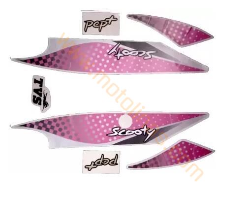 TVS PEP STİCKER SETİ [İTHAL] PEMBE , PEP ETİKET SETİ, TVS PEP ETİKET