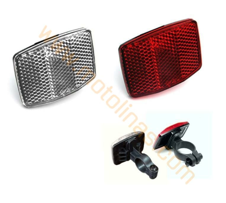 BİSİKLET REFLEKTÖR SETİ (DİKDÖRTGEN) BRAKETLİ  ÖN + ARKA