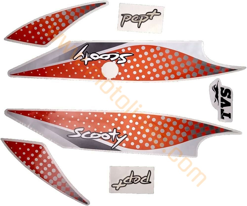 TVS PEP STİCKER SETİ [İTHAL] KIRMIZI, PEP ETİKET SETİ, TVS PEP ETİKET