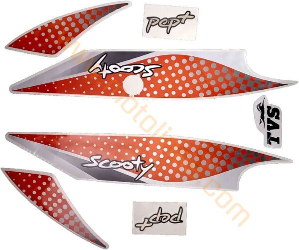 TVS PEP STİCKER SETİ [İTHAL] KIRMIZI, PEP ETİKET SETİ, TVS PEP ETİKET