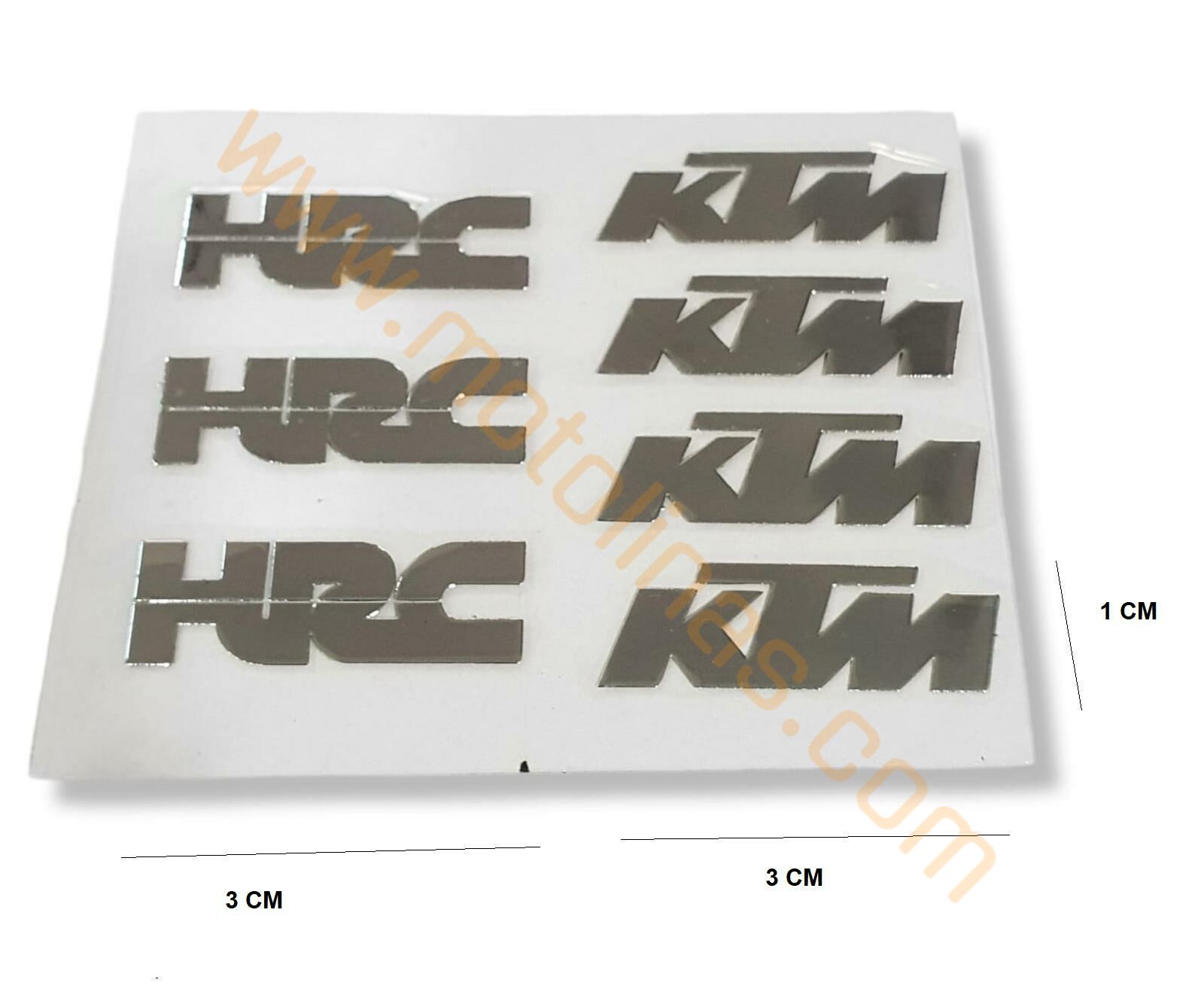 Motosiklet etiket, motosiklet sticker ithal Alüminyum sticker KTM-HRC LOGO