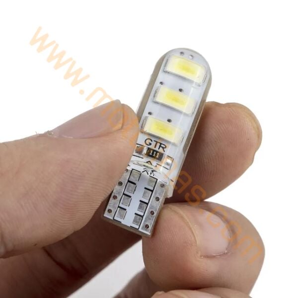 Sinyal Ampul Dipsiz 12V Çakar Modlu LED Beyaz Işık 2 Adet