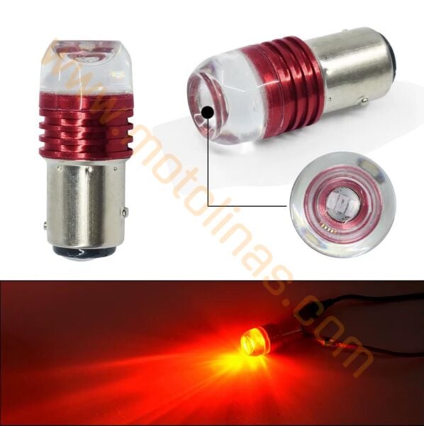 MOTOSİKLET OTOMOBİL STOP AMPULÜ ÇAKARLI KIRMIZI RENK