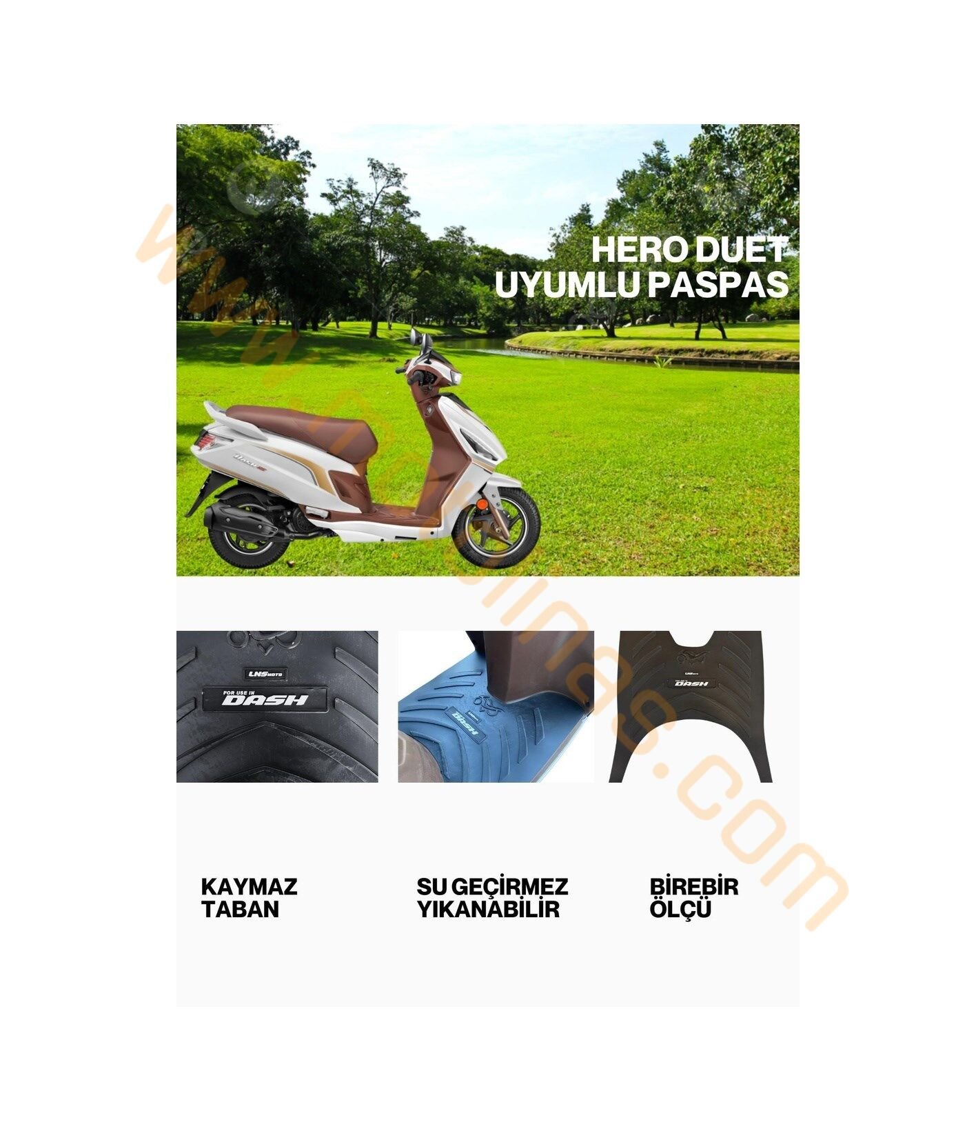 HERO DASH 125cc UYUMLU PASPAS KAYMAZ TABAN