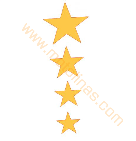 YILDIZ STİCKER [FOLYO ETİKET] [GOLD] 4li- UNİVERSAL
