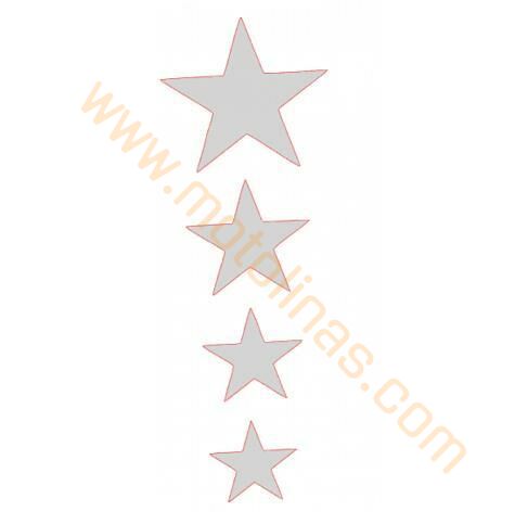 YILDIZ STİCKER [FOLYO ETİKET] [NİKEL] 4li- UNİVERSAL