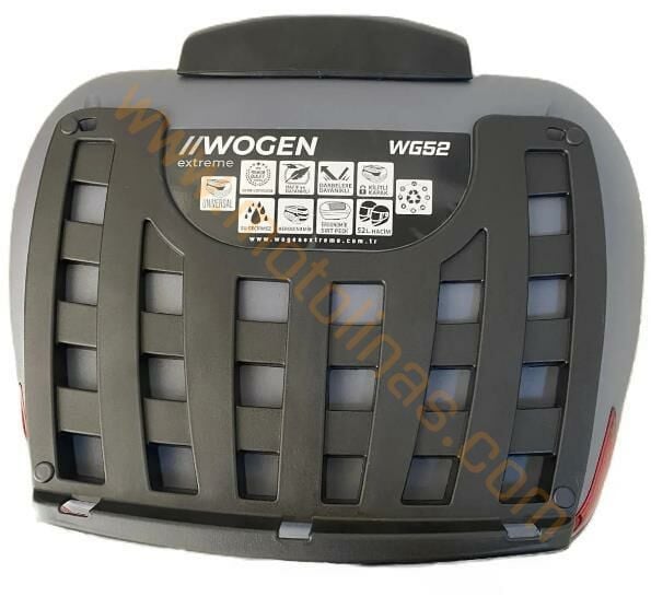 MOTOSİKLET ARKA TOPCASE ARKA ÇANTA 52 LİTRE BASİC NARDON GRİ